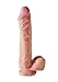 Pipedream King Cock Plus Dual Density Cock Dildo with Balls, Flesh, 12