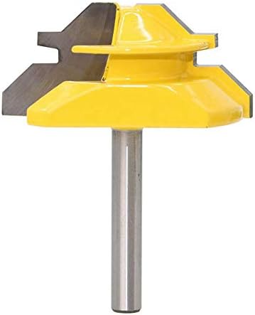 1/4 Shank Router Bits, 45 Degree Lock Miter Router Bit 3/4 Inch Stock Joint Router Bit Woodworking Cutter Tool