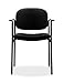 HON Scatter Office Chairs for Guests, Lobby, Offices, Fabric Stackable Chairs with Arms, Comfy Desk Seating, Black