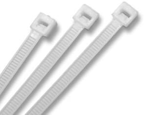 UbiGear 1000 PCS / Pack 8" Inch 8 White Network Cable Cord Wire Tie Ties Strap 50 Lbs Zip Nylon