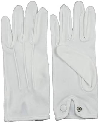 DivaDesigns Form Fitting Ribbed Snap Cuff 100% Cotton Gloves for Best Fit 4 Sizes