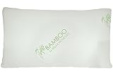 Hypoallergenic Bamboo Pillow With Shredded Down Alternative Fill and Stay Cool Removable Cover With Adjustable 2 Zipper Design To Change Fill Level For Desired Height By Relax Home Life (Queen)