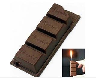 New Novelty Funny Creative Chocolate Candy Bar Shaped Pipe Cigarette Lighter