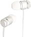 Amazon Basics in-Ear Headphones with Flat Cable and Universal Mic - Silver