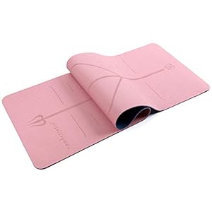 YOGARTISTIC Yoga Mat, Home Gym Non Slip Exercise Mat With Alignment Lines, Eco Friendly TPE, With Strap and Carrier Bag, For Gymnastics, Workout, Pilates, Fitness 183 X 61 X 0.6CM