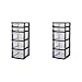 Sterilite 5 Tower Drawers & Carts, 12.63 Inches, Pack of 2, Black, 2 Count