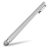 BoxWave EverTouch Capacitive iPad Stylus XL - Extra-Length Touchscreen Stylus with Ultra Durable FiberMesh Woven Fabric Tip for Ultra Responsive, Smoother Glide, and Increased Accuracy (Metallic Silver)