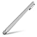 BoxWave EverTouch Capacitive iPad Stylus XL - Extra-Length Touchscreen Stylus with Ultra Durable FiberMesh Woven Fabric Tip for Ultra Responsive, Smoother Glide, and Increased Accuracy (Metallic Silver)