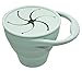 BraveJusticeKidsCo | Snack Attack Cup Collapsible Silicone Container Toddler and Baby Catcher Lid (Mint Green)