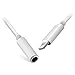 2 Pack Headphone Jack Adapter, QXPLAZA Lightning Connecter to 3.5mm Audio Jack Earphone Extender Jack Stereo for iPhone 7 / 7 Plus - Not Support IOS 10.3