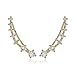 OKAJEWELRY Cubic Zircon Crystal Ear Sweep Cuff Hook Earrings 1 Pair