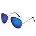Desen Unisex Adult Aviator Sunglasses (Gold Blue)