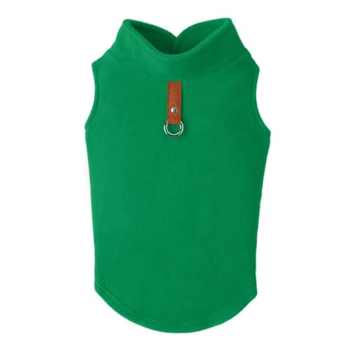 Gooby Every Day Fleece Cold Weather Dog Vest for Small Dogs, Small, Green