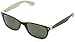 Ray-Ban RB2132 New Wayfarer Square Sunglasses, Black On Beige/G-15 Green, 55 mm