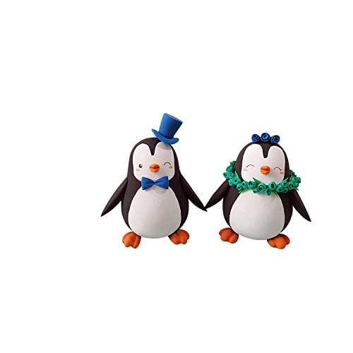 Blue Wedding Cake Topper Penguins Themed Blue Wedding Cake Topper Penguins Themed