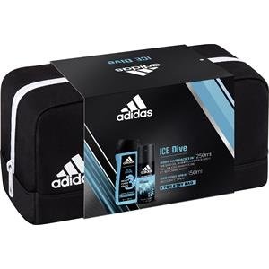 adidas Ice Dive Deodorant Body Spray + Shower Gel + Toiletry Bag, 400 ml