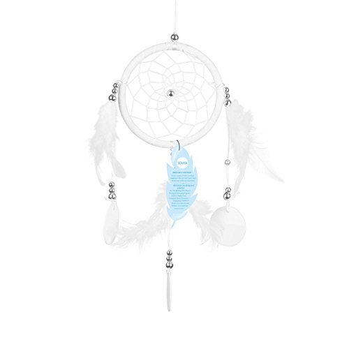 Dream catcher, Soledi HandSOLEDI Dream Catcher White 27cm^11cm Handmade Traditional Circular Net Home Decor Wall Car Hanging Ornament Gift