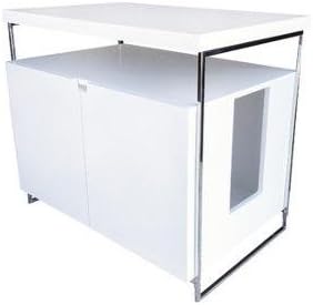 Large Cat Litter Box Hider Finish: White