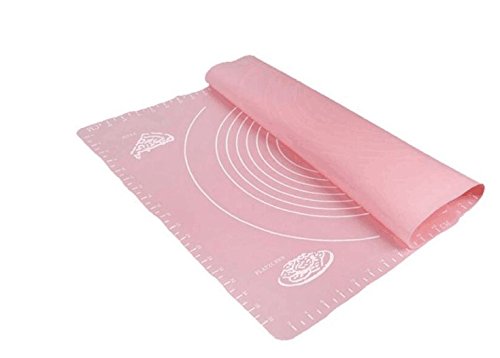 Daiweis Extra Large Silicone Baking Mat for Pastry Rolling with Measurements Pastry Rolling Mat, Reusable Non-Stick Silicone Baking Mat (pink) - Thumbnail 4