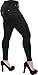 Enimay Women's Colored Jean Look Jeggings Tights Spandex Leggings Yoga Pants Black Large