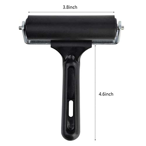 Tape Roller Rubber Roller for Printmaking Wallpapers Stamping Gluing Application (3.8)