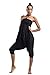 Harem Pants Women's & Men's 2-in-1 Convertible Jumpsuit Solid Color in Black