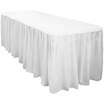 tablecloth linens decoration global table tablecloths pleated 8ft banquet rectangle fitted skirt cotton inch l72 h30