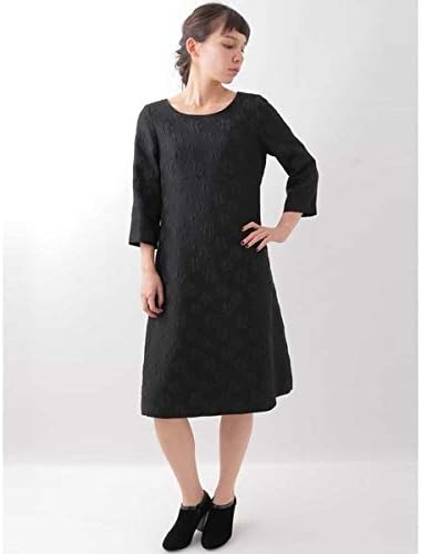 Amazon ホコモモラ Jocomomola Abelia Jq ぽこぽこ花柄ワンピース ブラック L ワンピース チュニック 通販