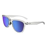 Oakley Women's Moonlighter Non-Polarized Iridium Round Sunglasses, Frost, 53 mm