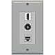 RiteAV - 1 Port HDMI and 1 Port Toslink and 1 Port Cat6 Ethernet White Decorative Wall Plate