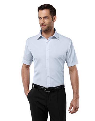 ÙÛÙØª Ù Ø®Ø±ÛØ¯ Vincenzo Boretti Herren Hemd Bugelfrei 100 Baumwolle Kurz Arm Slim Fit Tailliert Uni Farben Manner Hemden Fur Anzug Krawatte Business Oder Freizeit Ø§ÛÚ¯Ø±Ø¯