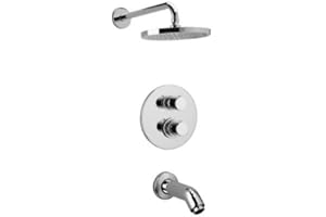 LaToscana 78CR691 Elba Thermostatic Valve with 2 Way Diverter Volume Control in a Chrome Finish