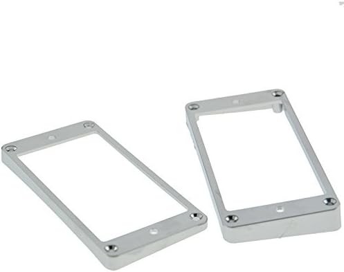 Pxyelec 2pcs Flat Plastic Humbucker Pickup Mounting Rings, Bridge Neck Pickups Cover Frame Replacement for Electric Guitar - Image 3