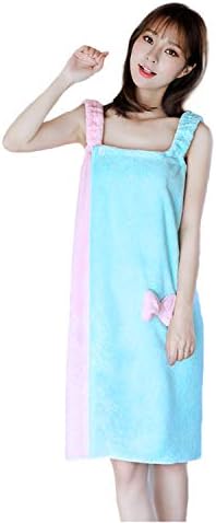 JIAHGUK Women Bathrobe Set Girl Bath Towel Ladies Sleeveless Dress Beach Terry Large Bowknot Body Wrap Absorbent Lightweight Spa Skirt Gownย Cosy Elastic Nightwear