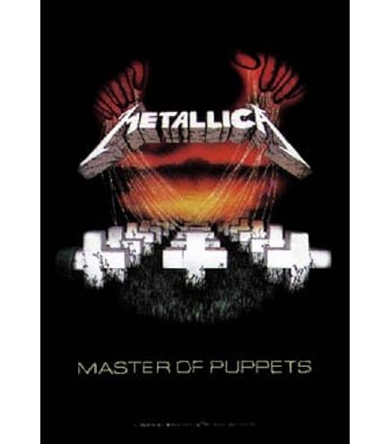 Amazon.com: Heart Rock - Master of Puppets Metallic Flag, Italian