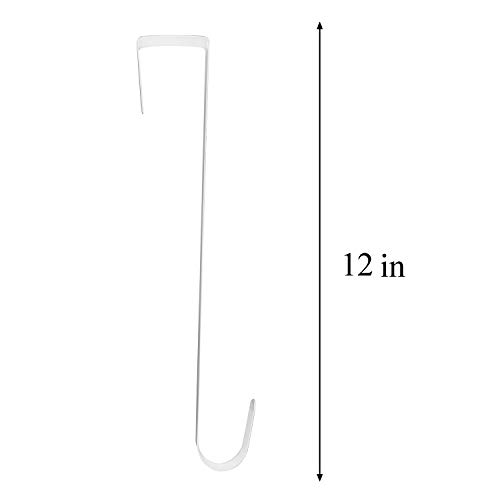 image for Super Z Outlet White Metal Home Over The Door Wreath Hanger for Bathro