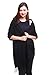 REEMONDE Womens Super Soft Long Shawl Solid Colors Warm Pashmina Big Scarf (Black)