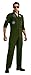 Top Gun Secret Wishes Flight Suit, Green Khaki, X-Large Costume