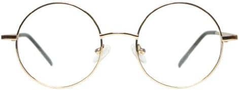 Small Metal Round Readers - Reading eyeglasses ( unisex ) Gold