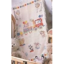 Cross Stitch Baby Blanket Circus Train Kit