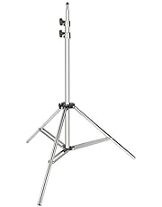 Neewer Cavalletto Light Stand 1/4 pollici 200cm in Acciaio Inossidabile Pieghevole Portatile e Resistente, Argento