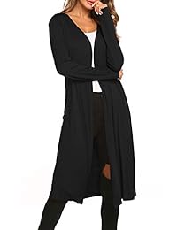 Cárdigan de manga larga para dama, talla grande, abierto