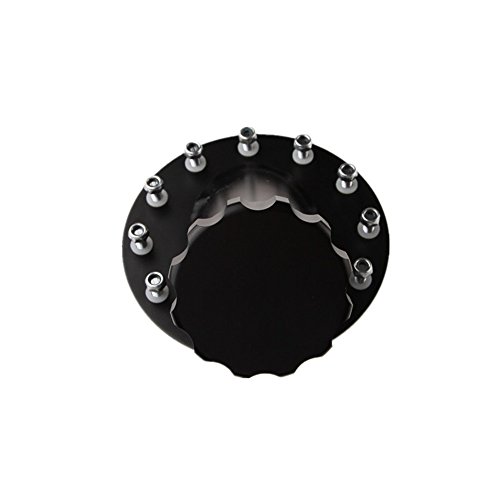 AdlerSpeed Billet Fuel Cell Fast Fill Filler Neck 45 Degree 12Bolt Flange Aluminum Black - US Shipping