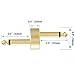 Neewer 3 Pieces Z-Type Guitar Effect Pedal Coupler Connectors 1/4-inch Offset Jack Pedals for Guitar Pedal Pedalboard, Golden, Metal