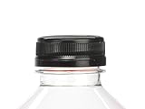 Black Juice Bottle Caps / Lids 38mm with Liner and Tamper Evident Ring (Pack of 36)