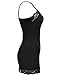 Luna Flower Women's Adjustable Bottom Lace Long Cotton Cami Tops