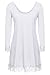 Meaneor Women's long sleeve lace embellished loose beach dress bikini cover up