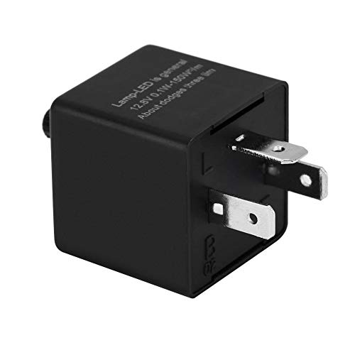 LED Flasher Relay, Adjustable Turn Signal Blinker Fix, 12V 3-Pin Universal Relay for Cars, Motorcycles, Auto Vehicles
