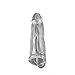 ULTNICE Condom Delay Extension Crystal Sleeve Ring Delay Impotence Extension Condom Cover (Transparent)