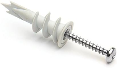 Merriway BH03658 (25 Pcs) Nylon Self Drilling Drywall Plasterboard Hollow Wall Fixing Anchor with Screw